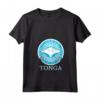 Donna Manta gigante Tonga Maglietta con Collo a V - Design Polinesiano Tongano - Ideale per Amanti dell'Oceano e di Tonga