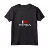 Donna Tonga HapTiger Souvenir I Love Tonga Maglietta con Collo a V - Ideale come Regalo per Amici e Familiari con Radici Tongane