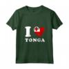 Donna I Love Tonga - Bandiera Cuore Tonga Maglietta con Collo a V - Ideale per gli Amanti della Tonga