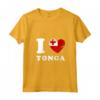 Donna I Love Tonga - Bandiera Cuore Tonga Maglietta con Collo a V - Ideale per gli Amanti della Tonga
