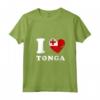 Donna I Love Tonga - Bandiera Cuore Tonga Maglietta con Collo a V - Ideale per gli Amanti della Tonga