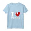 Donna I Love Tonga - Bandiera Cuore Tonga Maglietta con Collo a V - Ideale per gli Amanti della Tonga