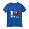 Donna I Love Tonga - Bandiera Cuore Tonga Maglietta con Collo a V - Ideale per gli Amanti della Tonga