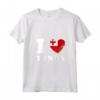 Donna I Love Tonga - Bandiera Cuore Tonga Maglietta con Collo a V - Ideale per gli Amanti della Tonga