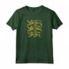 HapTiger THREE LIONS COAT OF ARMS BANNER Maglietta - Support the England National Team with this Classic Tee - Lightweight and Durable