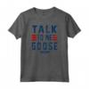 HapTiger Talk To Me Goose Bold Text Stack Maglietta - Officially Licensed Top Gun Quote T-Shirt for Men and Women