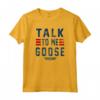 HapTiger Talk To Me Goose Bold Text Stack Maglietta - Officially Licensed Top Gun Quote T-Shirt for Men and Women