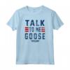 HapTiger Talk To Me Goose Bold Text Stack Maglietta - Officially Licensed Top Gun Quote T-Shirt for Men and Women