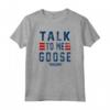 HapTiger Talk To Me Goose Bold Text Stack Maglietta - Officially Licensed Top Gun Quote T-Shirt for Men and Women