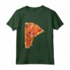 Highland CoW PRiNT T-SHiRT ToP 'PeeKaBOO ' Maglietta - Mucca delle Highland - Maglietta Artistica Unica per Adulti e Bambini