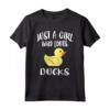 Just A Girl Who Loves Ducks - Maglietta Duck Owner per Amanti degli Animali - Idea Regalo HapTiger