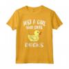 Just A Girl Who Loves Ducks - Maglietta Duck Owner per Amanti degli Animali - Idea Regalo HapTiger
