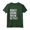 Roast Grind Brew Repeat - Maglietta per Amanti del Caffè - Ideale per Baristi e Torrefattori Domestici