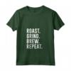 Donna Abbigliamento - Roast Grind Brew Repeat Maglietta per Amanti del Caffè - Ideale per Baristi e Torrefattori Domestici
