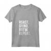 Donna Abbigliamento - Roast Grind Brew Repeat Maglietta per Amanti del Caffè - Ideale per Baristi e Torrefattori Domestici