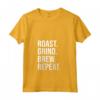 Donna Abbigliamento per Tostatura di Caffè Nero - Roast Grind Brew Repeat Maglietta con Collo a V per Amanti del Caffè - Ideale per Regalo Unico