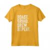 Roast Grind Brew Repeat - Maglietta per Amanti del Caffè - Ideale per Baristi e Torrefattori Domestici