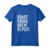 Roast Grind Brew Repeat - Maglietta per Amanti del Caffè - Ideale per Baristi e Torrefattori Domestici