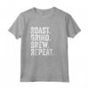 Roast Grind Brew Repeat - Maglietta per Amanti del Caffè - Ideale per Baristi e Torrefattori Domestici
