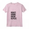 Donna Abbigliamento - Roast Grind Brew Repeat Maglietta Nero per Amanti del Caffè - Ideale per Baristi e Torrefattori Domestici