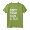 Roast Grind Brew Repeat - Maglietta per Amanti del Caffè e Torrefattori - Regalo per Appassionati di Caffè