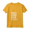 Donna Abbigliamento Roast Grind Brew Repeat - Maglietta per Amanti del Caffè con Collo a V - Ideale per Baristi e Torrefattori