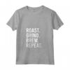 Donna Abbigliamento Roast Grind Brew Repeat - Maglietta per Amanti del Caffè con Collo a V - Ideale per Baristi e Torrefattori