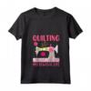 Donna Trapuntatura Maglietta con Collo a V - Abbigliamento per Quilters - Mostra la tua Passione per il Quilting