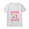 Donna Trapuntatura Maglietta con Collo a V - Abbigliamento per Quilters - Mostra la tua Passione per il Quilting