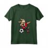 Donna Dabbing Dog Trinidad e Tobago Calcio - Maglietta Trinidadian Flag con Collo a V per Tifosi di Calcio - Regalo per Compleanno o Natale