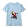Donna Dabbing Dog Trinidad e Tobago Calcio - Maglietta Trinidadian Flag con Collo a V per Tifosi di Calcio - Regalo per Compleanno o Natale