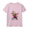 Donna Dabbing Dog Trinidad e Tobago Calcio - Maglietta Trinidadian Flag con Collo a V per Tifosi di Calcio - Regalo per Compleanno o Natale