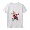 Donna Dabbing Dog Trinidad e Tobago Calcio - Maglietta Trinidadian Flag con Collo a V per Tifosi di Calcio - Regalo per Compleanno o Natale