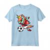 Tamponando Unicorno Trinidad e Tobago Calcio Bandiera Maglietta - Regalo Divertente per Tifosi di Calcio - Design Personalizzato