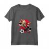 Donna Dabbing Cane Trinidad e Tobago Calcio - Bandiera Trinidad Maglietta con Collo a V - Soccer Fan Jersey for Trinidad and Tobago Team Supporters