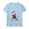 Donna Tamponando Husky Dog Trinidad e Tobago Calcio - Bandiera Maglietta con Collo a V - Regalo Compleanno Natale