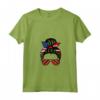 Donna Trinidad e Tobago American Messy Bun USA Bandiera Trinidad Maglietta con Collo a V - Ideale come Regalo per Compleanni e Feste