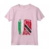 TRINIDAD TOBAGO ITALIA Bandiera Amicizia - Maglietta con Collo a V - Leggera e Comoda per Celebrare l'Amicizia