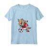 Donna Tamponando Unicorno Trinidad e Tobago Calcio Bandiera Maglietta con Collo a V - Regalo Divertente per Fan di Calcio - Ideale per Compleanno o Natale