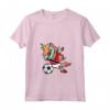 Donna Tamponando Unicorno Trinidad e Tobago Calcio Bandiera Maglietta con Collo a V - Regalo Divertente per Fan di Calcio - Ideale per Compleanno o Natale