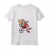 Donna Tamponando Unicorno Trinidad e Tobago Calcio Bandiera Maglietta con Collo a V - Regalo Divertente per Fan di Calcio - Ideale per Compleanno o Natale