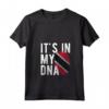 Donna è nel mio DNA - Maglietta Bandiera di Trinidad e Tobago con Impronta Digitale - Ideale per Regalo Unico di Trinidad e Tobago