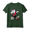 Tamponando Husky Dog Trinidad e Tobago Calcio - Bandiera Maglietta - Regalo Divertente per Fan di Trinidad e Tobago