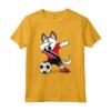 Tamponando Husky Dog Trinidad e Tobago Calcio - Bandiera Maglietta - Regalo Divertente per Fan di Trinidad e Tobago