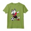 Tamponando Husky Dog Trinidad e Tobago Calcio - Bandiera Maglietta - Regalo Divertente per Fan di Trinidad e Tobago