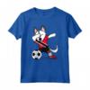 Tamponando Husky Dog Trinidad e Tobago Calcio - Bandiera Maglietta - Regalo Divertente per Fan di Trinidad e Tobago