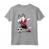 Tamponando Husky Dog Trinidad e Tobago Calcio - Bandiera Maglietta - Regalo Divertente per Fan di Trinidad e Tobago