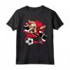 Dabbing Cane Trinidad e Tobago Calcio - Bandiera Trinidad Maglietta - Proud Supporter of the National Flag Soccer Team