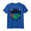 Turkmenistan Turkmenistan Mezzo turkmeno bandiera Maglietta - Design del Turkmenistan - Ideale per chiunque abbia origine turkmena