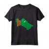 Mappa di Bandiera del HapTiger - Maglietta Unisex con Design Esclusivo - Orgoglio Turkmeno in Movimento